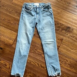 MOTHER The Flirt Fray Denim